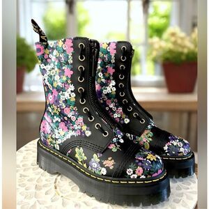 Dr. Martens Sinclair Hi Vintage Floral Boots Women’s 7 EU 38 Platform Zip Combat